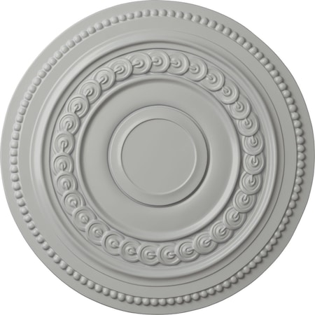 Ekena Millwork Oldham Ceiling Medallion (Fits Canopies up to 8 5/8"), Hand-Painted Frost, 18"OD x 1 1/4"P CM18OLFRF